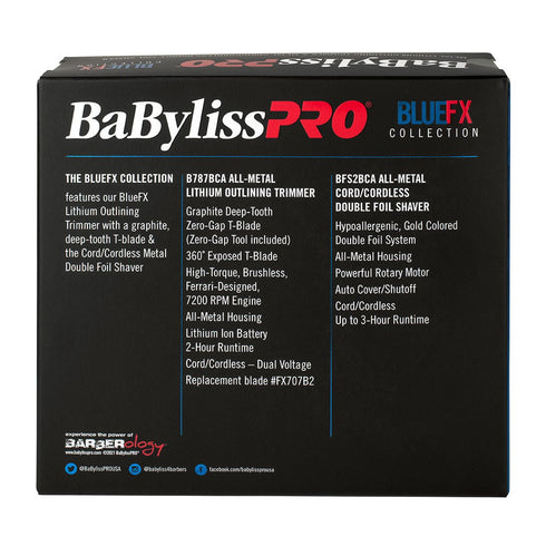 BaBylissPRO Blue FX Lithium Duo Trimmer & Shaver Set